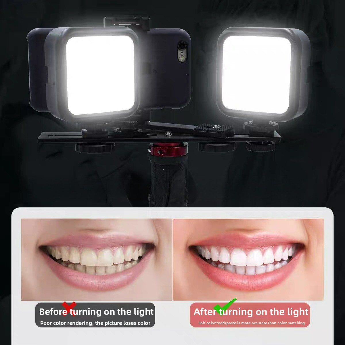 Photography Lighting Basics - Lampa do fotografii dentystycznej z Bluetoothem,