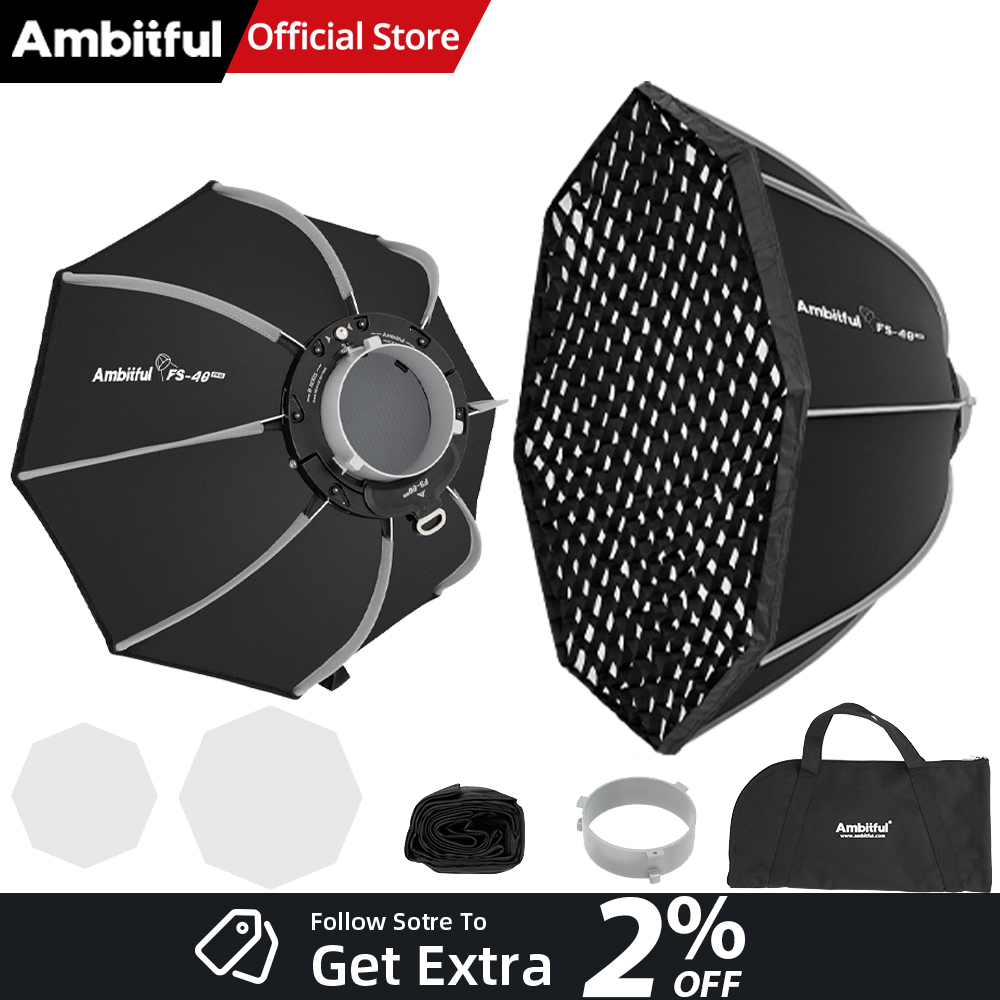 Photography Studio Lighting Set Up - AMBITFUL FS40PROII Szybkie Montażowanie Softbox z