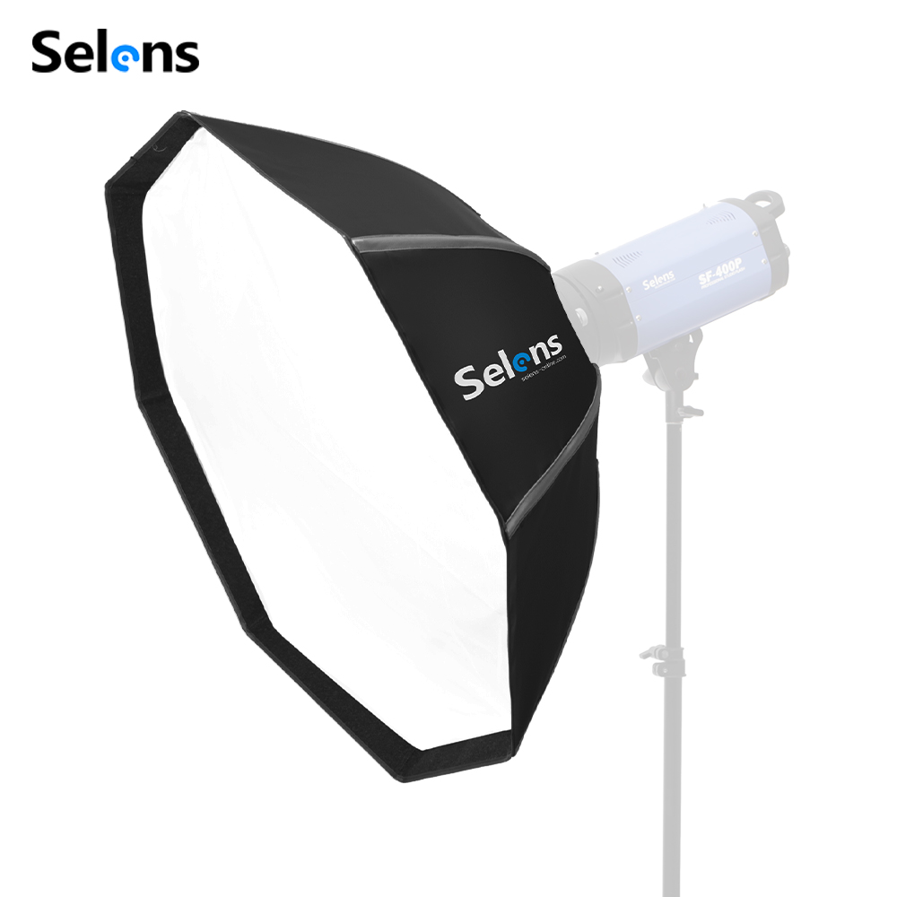 Photography Studio Lighting Set Up - Softbox Parasolowy Selens 82/105cm + Mocowanie