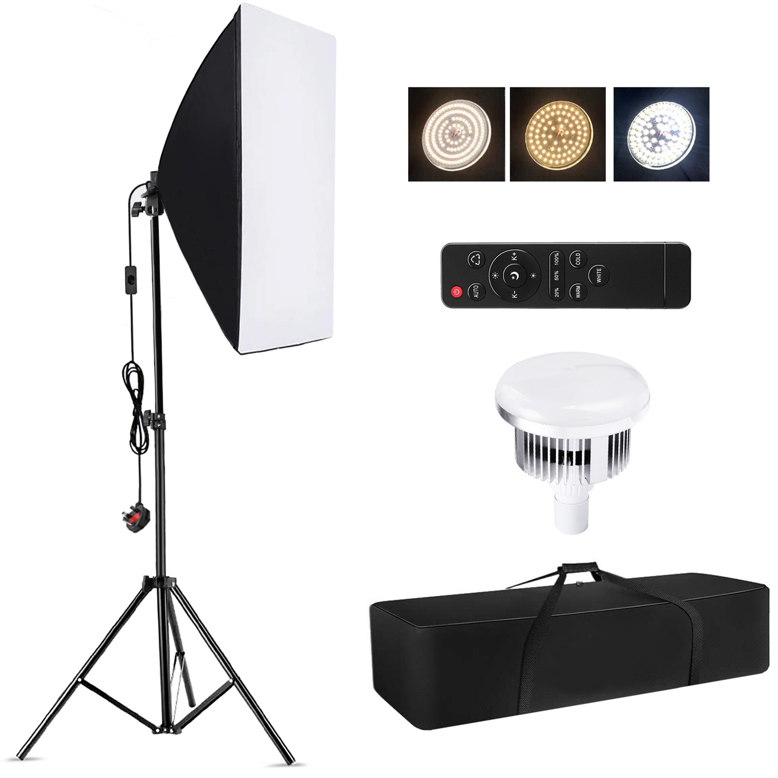 Photography Lighting Softbox - Zestaw oświetleniowy do fotografii studyjnej Camnoon
