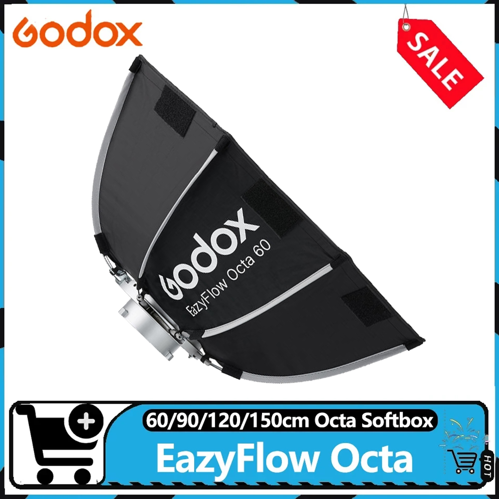 Photography Studio Lighting Set Up - Seria Godox EazyFlow Octa 60/90/120/150cm Szybkozestawiany