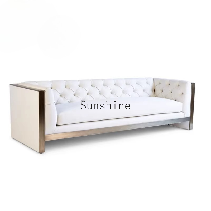Photography Lighting Material - Sofa w stylu nordyckim, luksusowa, biała,