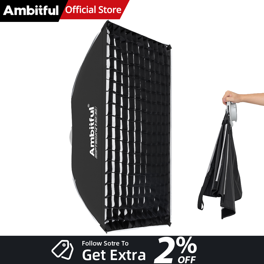 Photography Studio Lighting Set Up - AMBITFUL Q7-II 60*90cm Prostokątny Softbox z