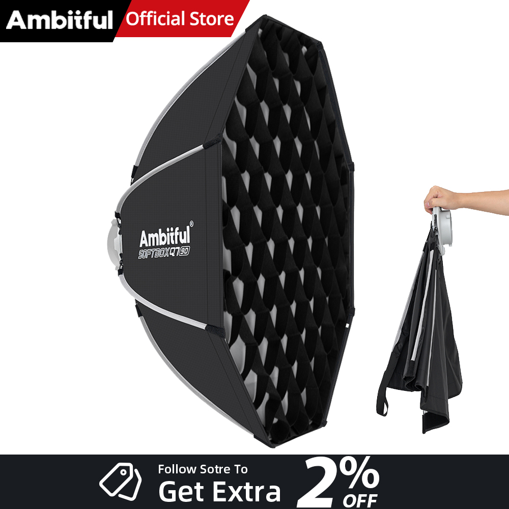 Photography Studio Lighting Set Up - AMBITFUL Q7II 55/65/90cm Octagonalny Softbox z