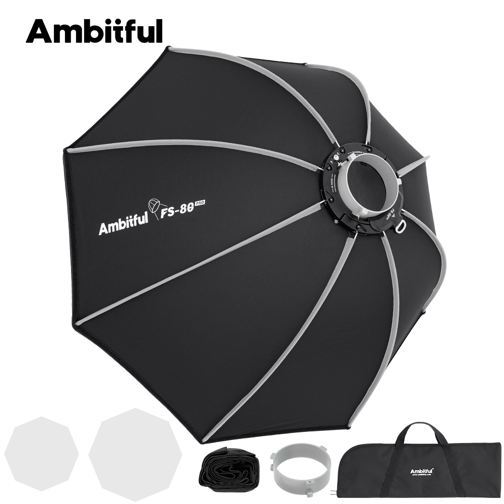 Photography Studio Lighting Set Up - Ambitful FS80PRO Szybkie Montażowanie Softbox z