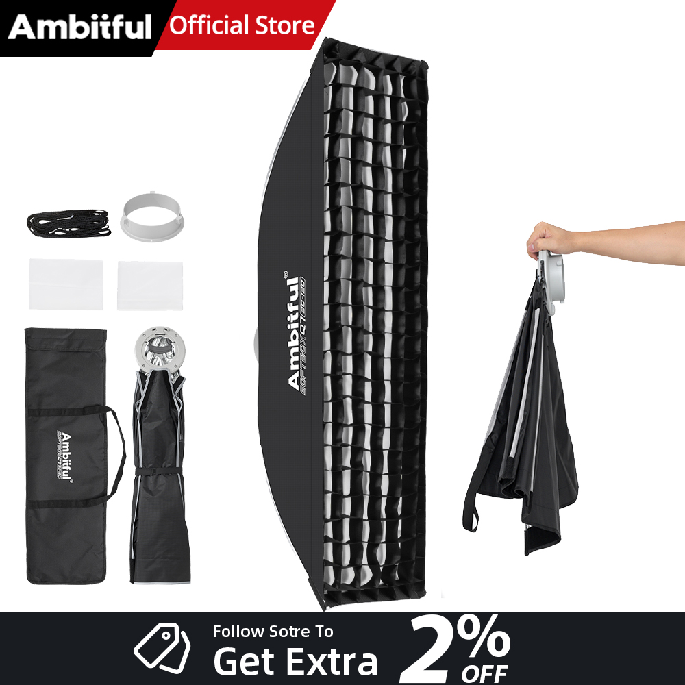 Photography Studio Lighting Set Up - AMBITFUL Q7-II 30*120cm Softbox Paskowy z