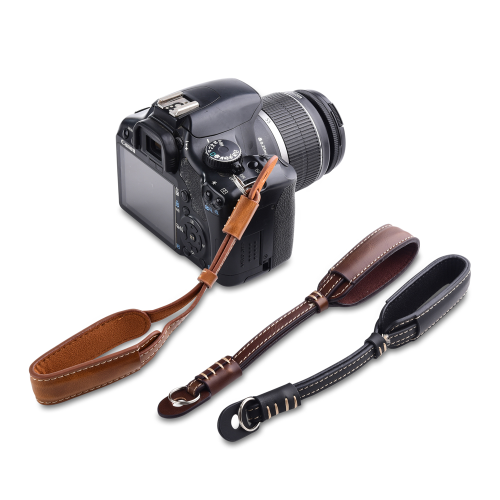 Nikon Camera D3500 - Skórzany uchwyt na aparat z metalowym