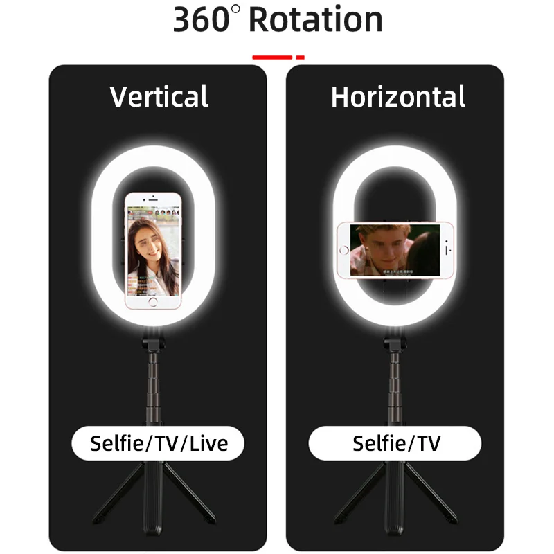 Photography Lighting Options - Lampa pierścieniowa do selfie z opcjonalnym