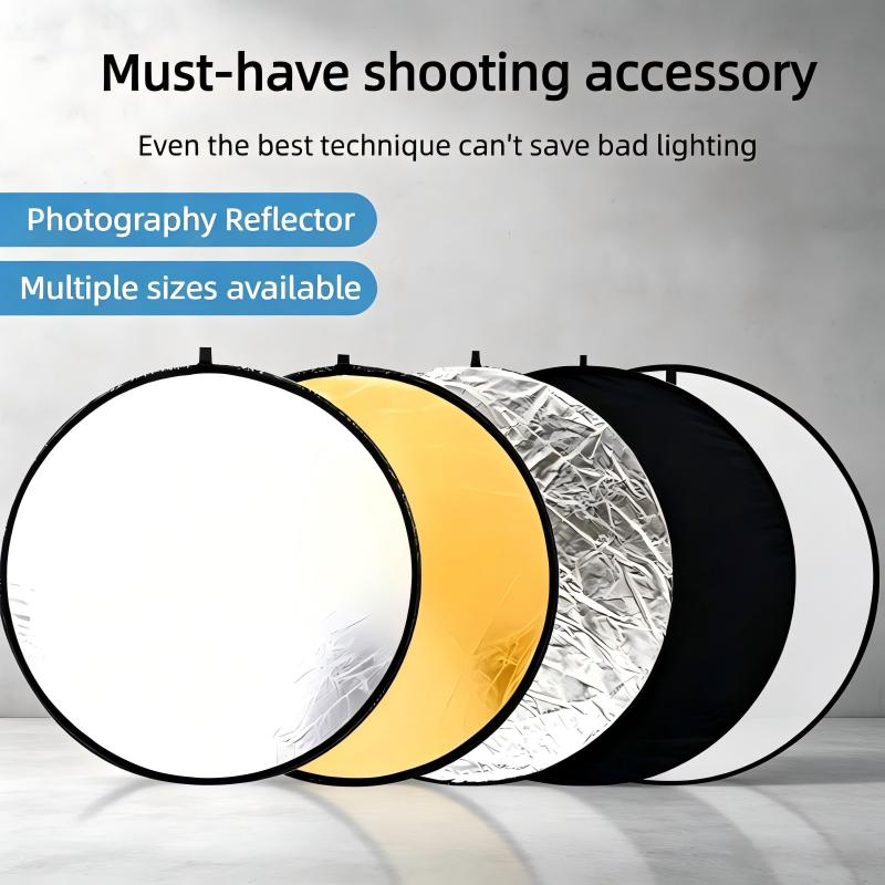 Photography Lighting Kit Portable - Dwustronny złoto-srebrny reflektor 2w1, przenośny, składany