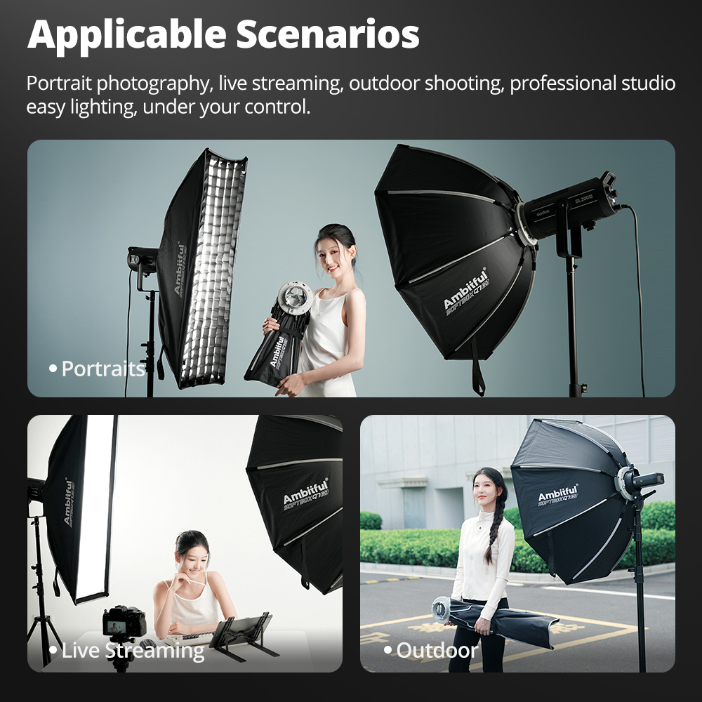 AMBITFUL Seria Q3/Q7/Q9 Szybko – Photography Lighting Box recenzja i cena