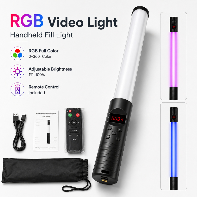 Przenośna lampa wideo RGB, prz – Photography Lighting For Indoor recenzja i cena
