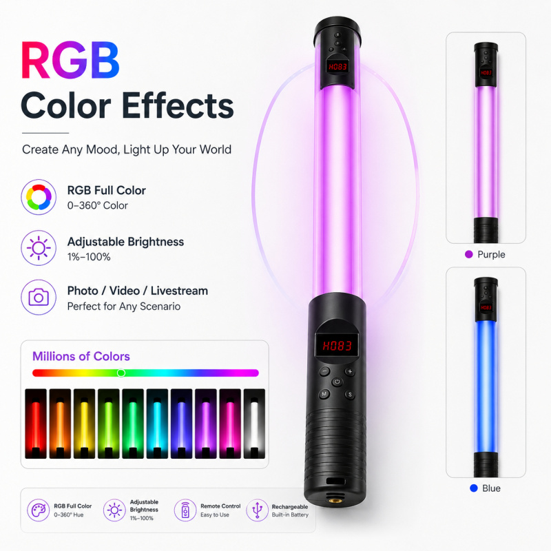 Przenośna lampa wideo RGB, prz – Photography Lighting For Indoor recenzja i cena