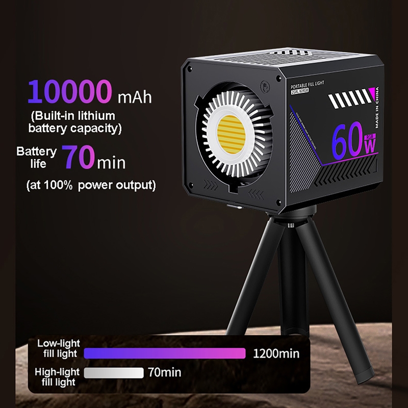 Lampa wideo RGB 60W, przenośna – Photography Lightning recenzja i cena