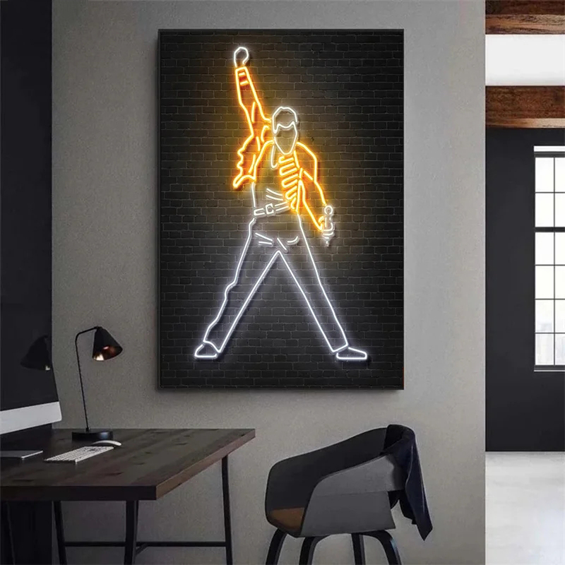 Abstrakcyjne Neonowe Plakaty z – Photography Lighting Wall recenzja i cena