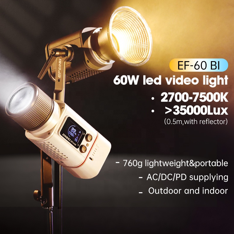 JINBEI EF-60BI 60W Przenośny,  – Photography Lighting Kit Portable recenzja i cena